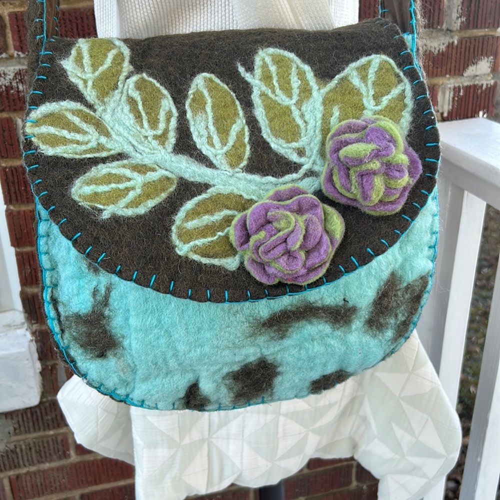 Rising Tide Wool Crossbody Bag,Bohemian,Coastal Cowgirl